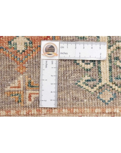 Tappeto Kazak Fine Pakistan marrone azzurro 79x254