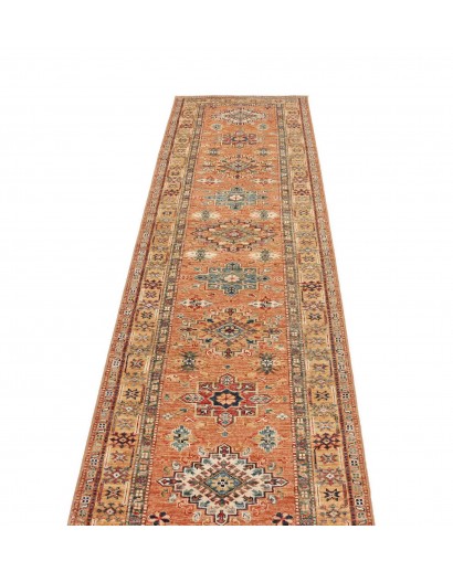 Tappeto Kazak Fine Pakistan marrone azzurro 78x297