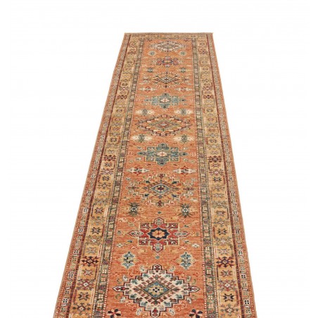 Tappeto Kazak Fine Pakistan marrone azzurro 78x297