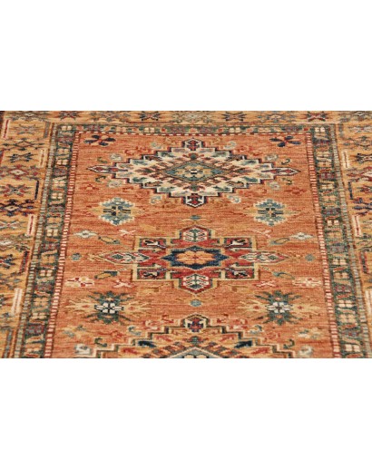Tappeto Kazak Fine Pakistan marrone azzurro 78x297