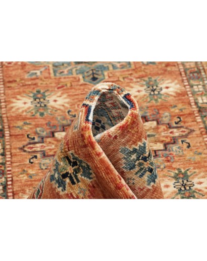 Tappeto Kazak Fine Pakistan marrone azzurro 78x297