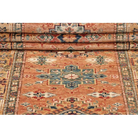 Tappeto Kazak Fine Pakistan marrone azzurro 78x297