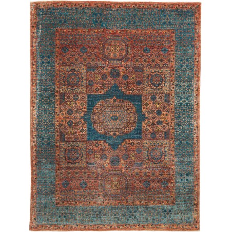 Tappeto Mamlouk Pakistan azzurro arancione 175x237