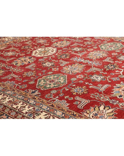 Tappeto Kazak Fine Pakistan marrone giallo 242x318