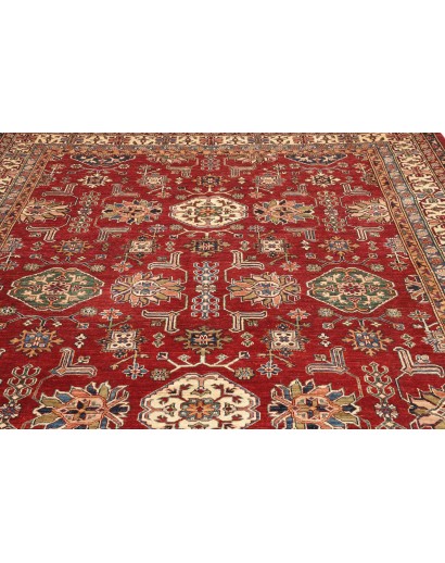 Tappeto Kazak Fine Pakistan marrone giallo 242x318
