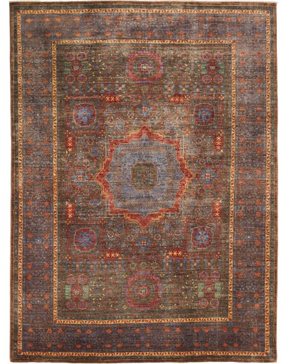 Tappeto Mamlouk Pakistan verde giallo 175x236