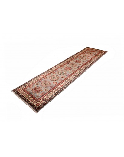 Tappeto Kazak Fine Pakistan marrone grigio 82x313