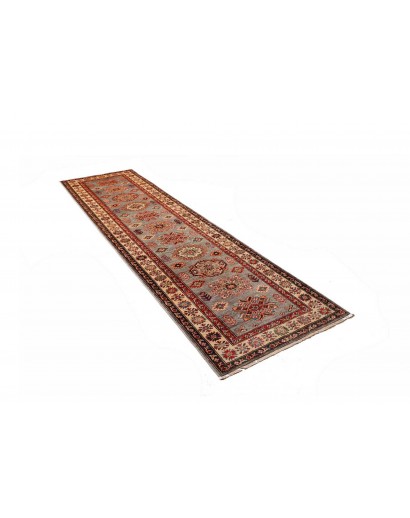 Tappeto Kazak Fine Pakistan marrone grigio 82x313