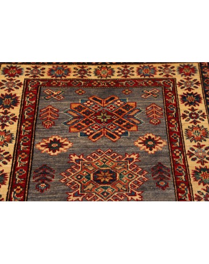 Tappeto Kazak Fine Pakistan marrone grigio 82x313