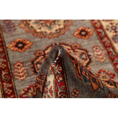 Tappeto Kazak Fine Pakistan marrone grigio 82x313