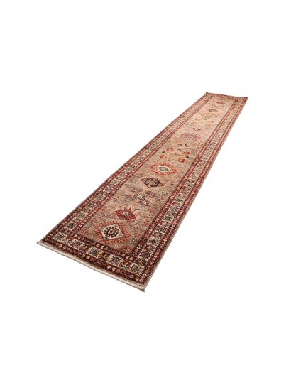 Tappeto Kazak Fine Pakistan marrone grigio 85x423