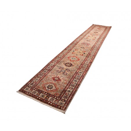Tappeto Kazak Fine Pakistan marrone grigio 85x423