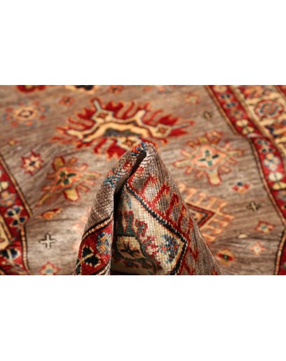 Tappeto Kazak Fine Pakistan marrone grigio 85x423