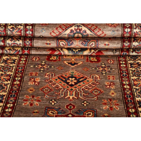 Tappeto Kazak Fine Pakistan marrone grigio 85x423