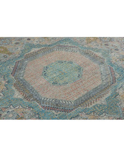 Tappeto Mamlouk Pakistan azzurro 391x490