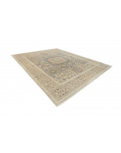Tappeto Mamlouk Pakistan beige azzurro 365x454