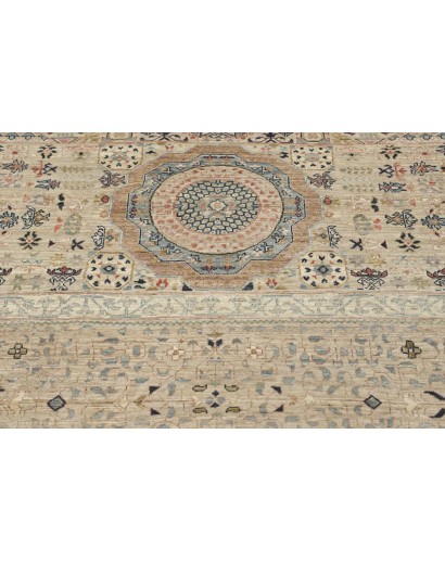 Tappeto Mamlouk Pakistan beige azzurro 365x454