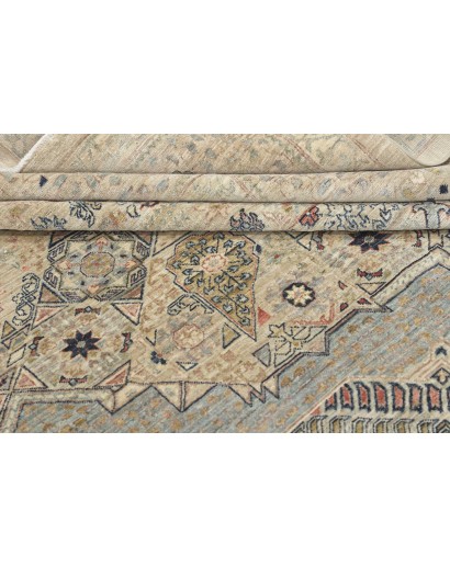 Tappeto Mamlouk Pakistan beige azzurro 365x454