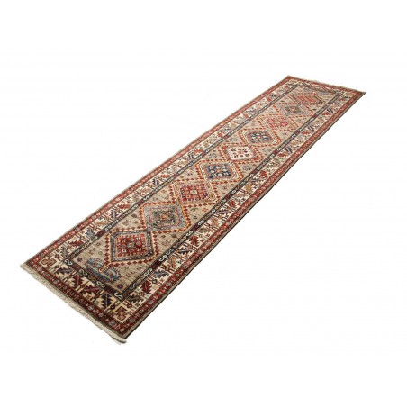 Tappeto Kazak Fine Pakistan marrone grigio 77x309