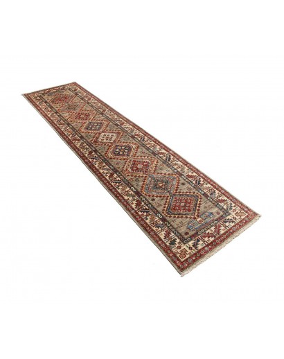 Tappeto Kazak Fine Pakistan marrone grigio 77x309