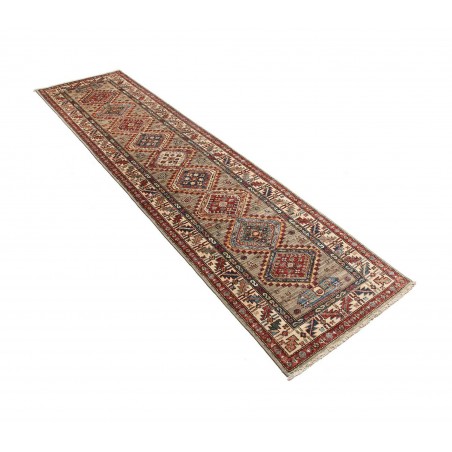 Tappeto Kazak Fine Pakistan marrone grigio 77x309