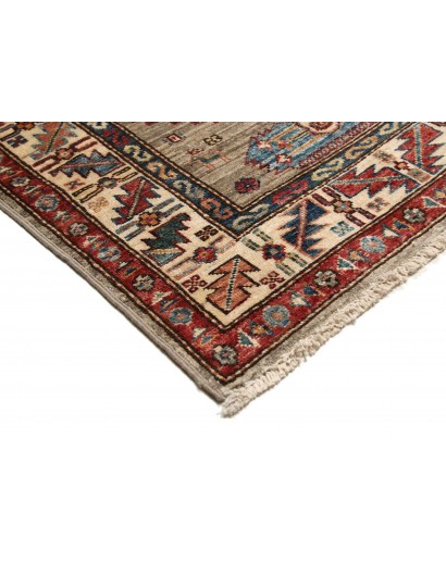 Tappeto Kazak Fine Pakistan marrone grigio 77x309