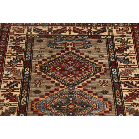 Tappeto Kazak Fine Pakistan marrone grigio 77x309