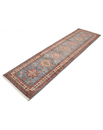 Tappeto Kazak Fine Pakistan azzurro grigio 81x295