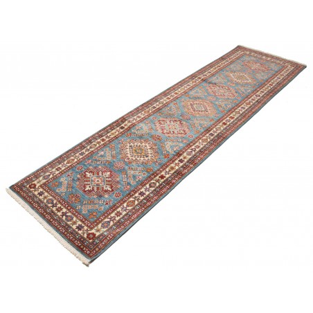 Tappeto Kazak Fine Pakistan azzurro grigio 81x295