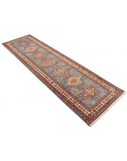 Tappeto Kazak Fine Pakistan azzurro grigio 81x295