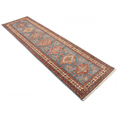 Tappeto Kazak Fine Pakistan azzurro grigio 81x295
