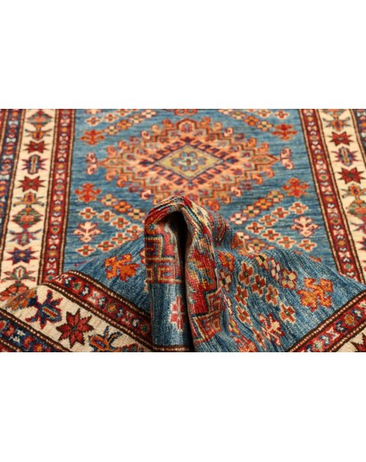 Tappeto Kazak Fine Pakistan azzurro grigio 81x295