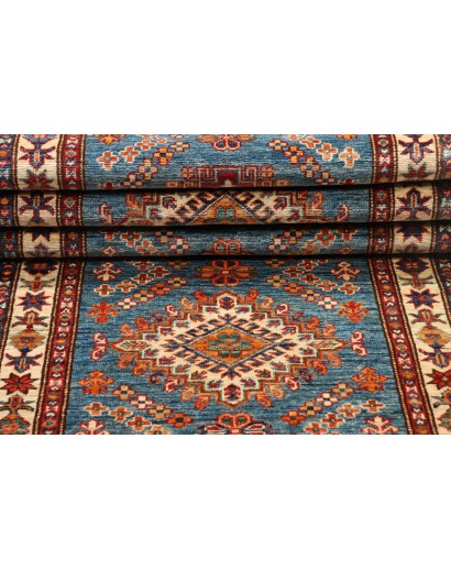 Tappeto Kazak Fine Pakistan azzurro grigio 81x295