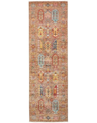 Tappeto Tribal Pakistan marrone grigio 79x243