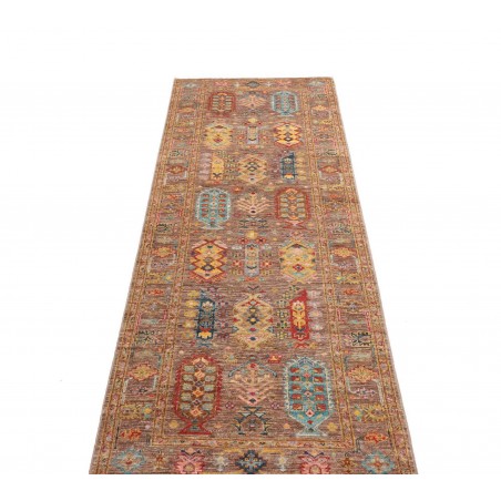 Tappeto Tribal Pakistan marrone grigio 79x243