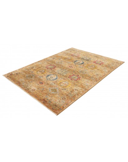 Tappeto Tribal Pakistan arancione grigio 167x224
