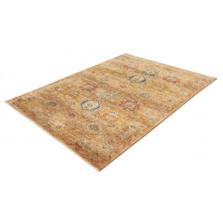 Tappeto Tribal Pakistan arancione grigio 167x224