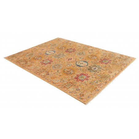 Tappeto Tribal Pakistan arancione grigio 167x224