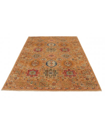 Tappeto Tribal Pakistan arancione grigio 167x224