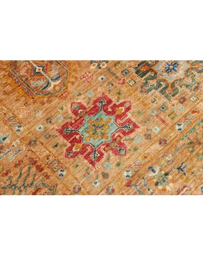 Tappeto Tribal Pakistan arancione grigio 167x224