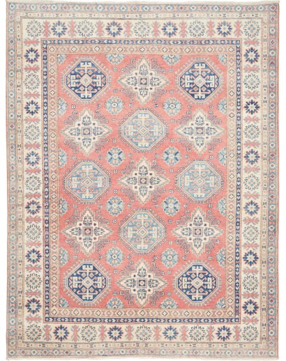 Tappeto Kazak Afghanistan beige azzurro 148x196