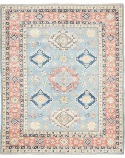 Tappeto Kazak Afghanistan bianco grigio 159x194