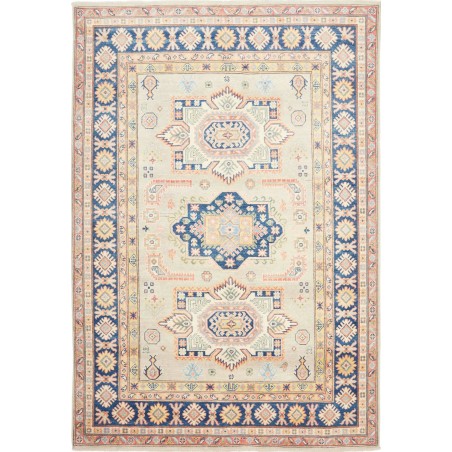 Tappeto Kazak Afghanistan bianco azzurro 167x240