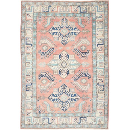 Tappeto Kazak Afghanistan bianco grigio 168x241