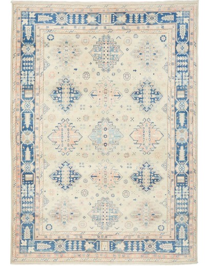 Tappeto Kazak Afghanistan bianco grigio 173x237