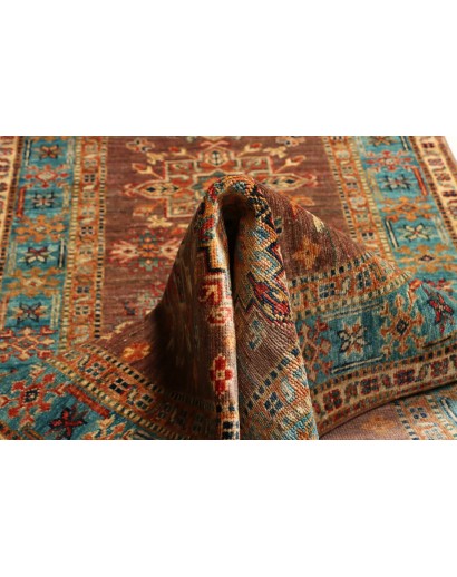 Tappeto Kazak Fine Pakistan azzurro grigio 82x298