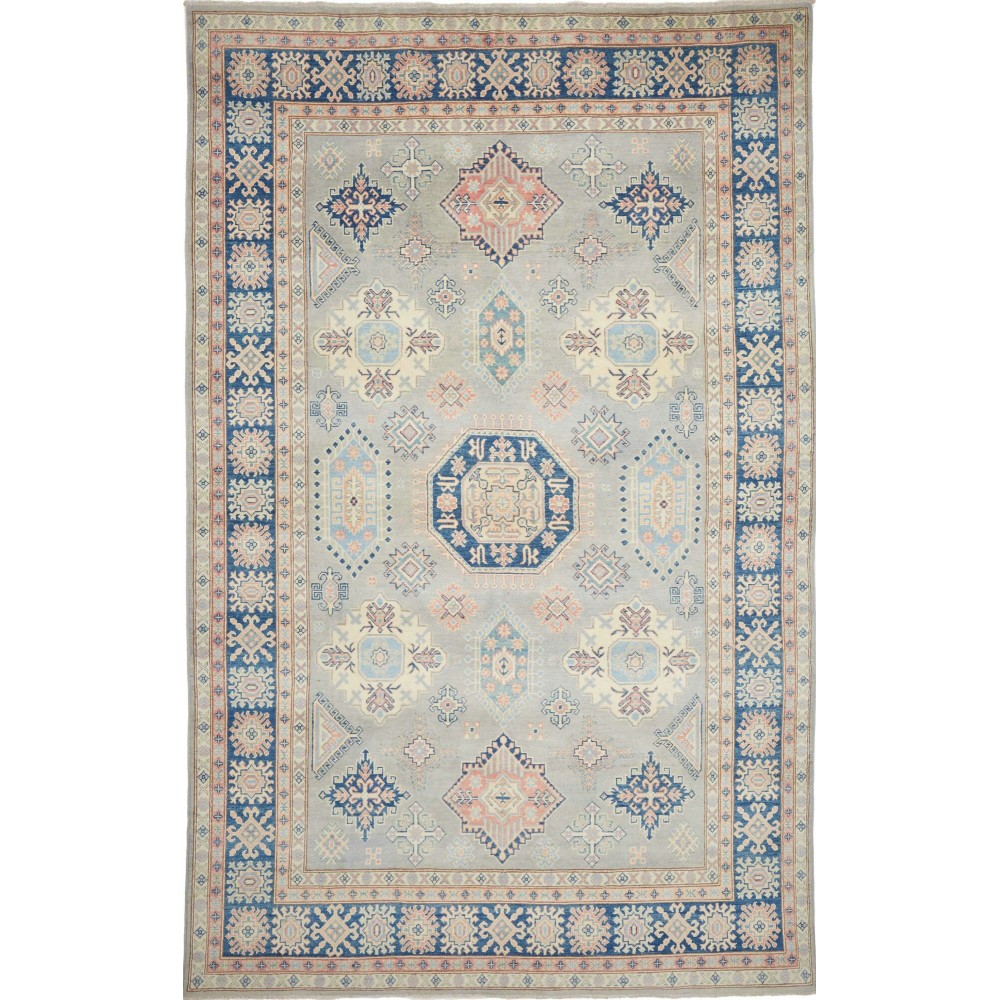 Tappeto Kazak Afghanistan beige azzurro 197x316 Tappeto Kazak Afghanistan beige azzurro 197x316