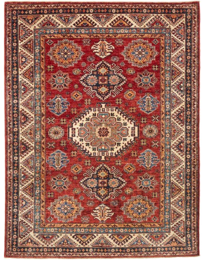 Tappeto Kazak Fine Pakistan marrone giallo 168x222