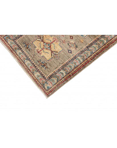 Tappeto Kazak Fine Pakistan marrone azzurro 79x295