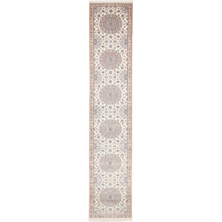 Tappeto Nain 6La Persia bianco grigio 83x445